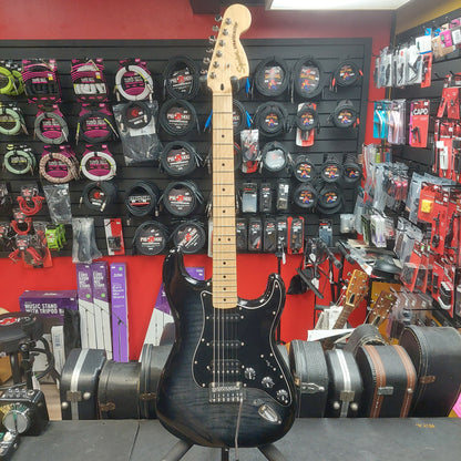 2022 Squire Affinity Series Stratocaster FMT HSS, Maple Fingerboard, Black Pickguard - Black Burst SN# CYKC22006870
