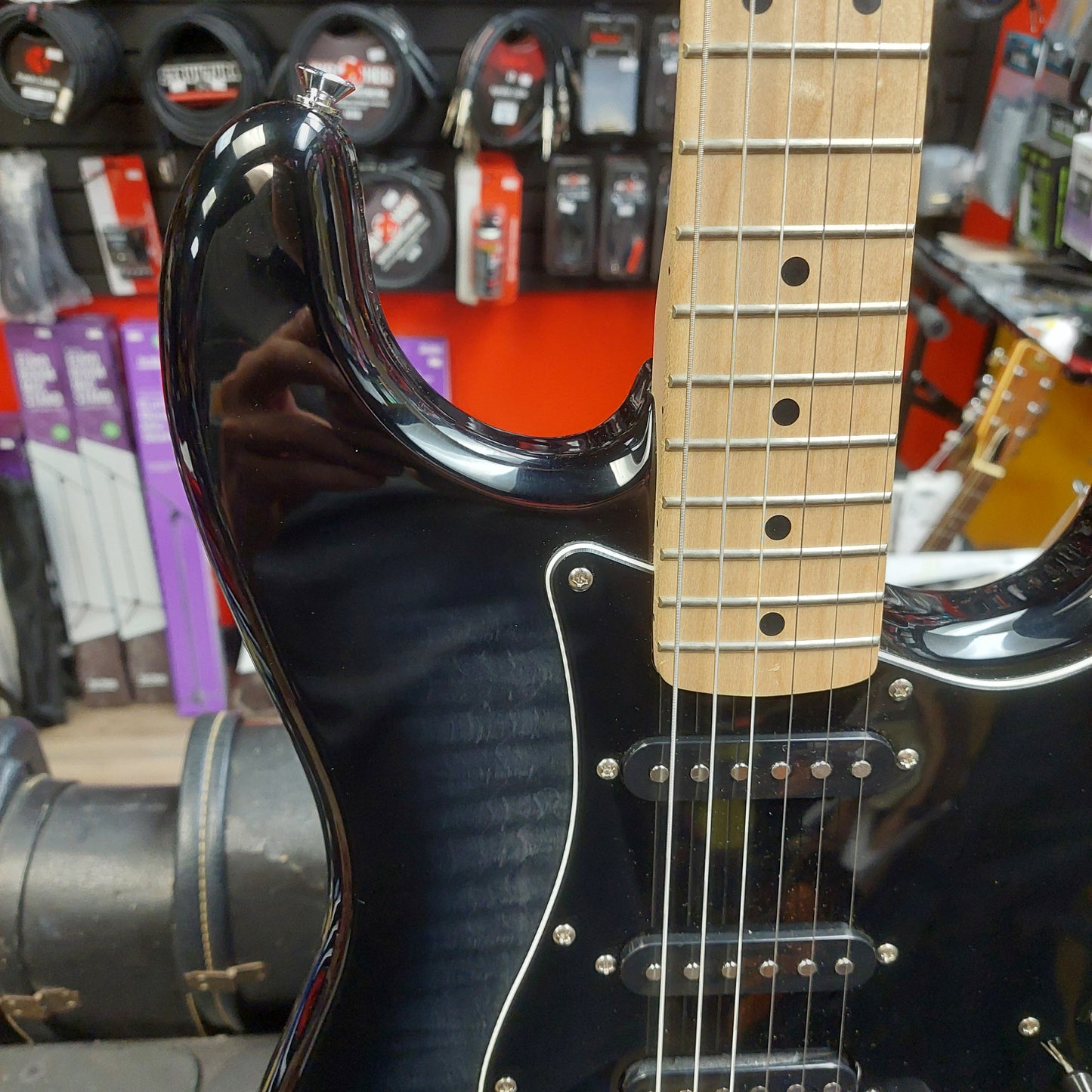 2022 Squire Affinity Series Stratocaster FMT HSS, Maple Fingerboard, Black Pickguard - Black Burst SN# CYKC22006870