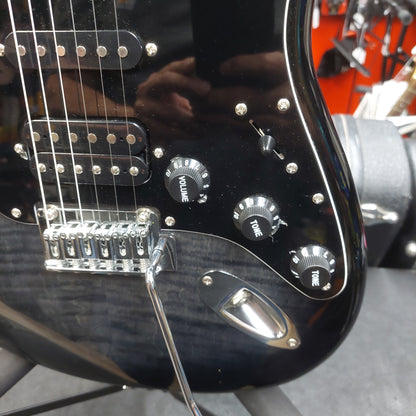 2022 Squire Affinity Series Stratocaster FMT HSS, Maple Fingerboard, Black Pickguard - Black Burst SN# CYKC22006870