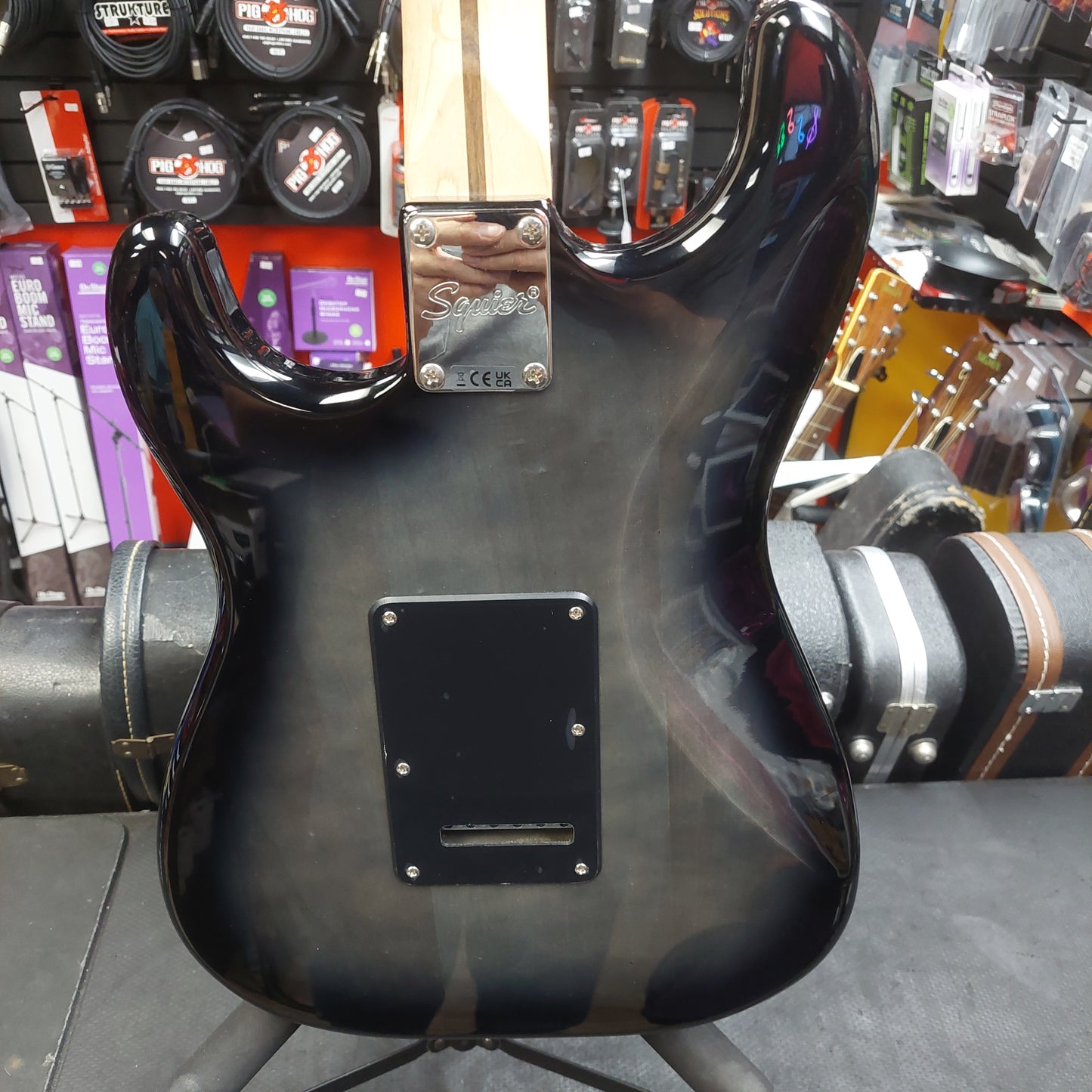 2022 Squire Affinity Series Stratocaster FMT HSS, Maple Fingerboard, Black Pickguard - Black Burst SN# CYKC22006870