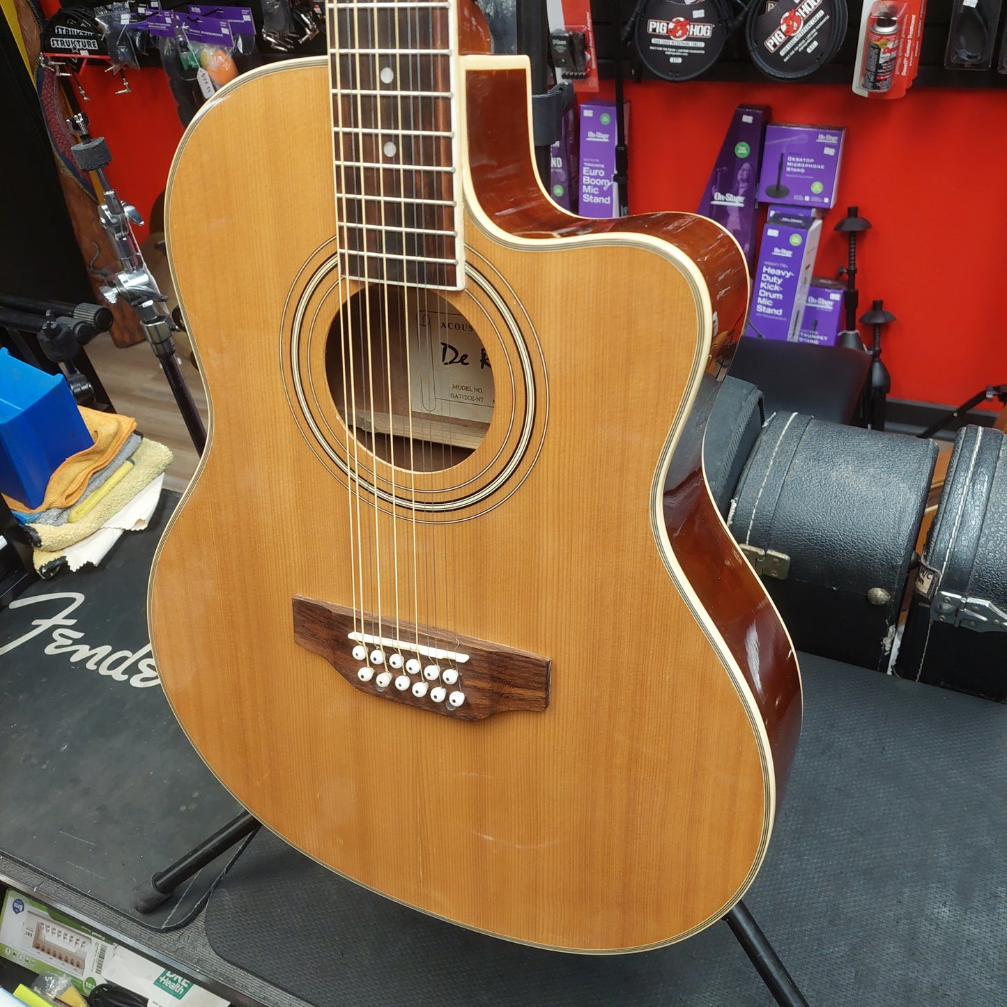 De Rosa GA712CE-NT 12-String Acoustic/Electric Guitar - Natural Gloss (USED) SN# VCH009