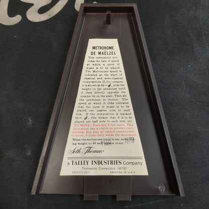 Seth Thomas Metronome - Brown Wood Finish (USED)