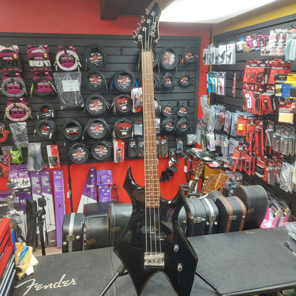 2006 B.C. Rich Warlock Bronze Series 4-String Bass - Black Gloss SN# 62125995