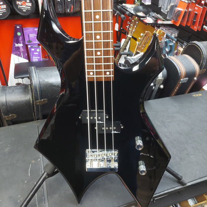 2006 B.C. Rich Warlock Bronze Series 4-String Bass - Black Gloss SN# 62125995