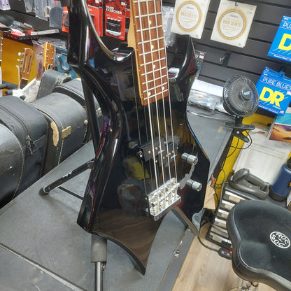 2006 B.C. Rich Warlock Bronze Series 4-String Bass - Black Gloss SN# 62125995