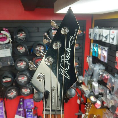2006 B.C. Rich Warlock Bronze Series 4-String Bass - Black Gloss SN# 62125995