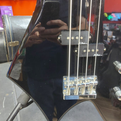 2006 B.C. Rich Warlock Bronze Series 4-String Bass - Black Gloss SN# 62125995