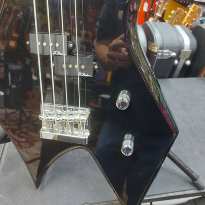 2006 B.C. Rich Warlock Bronze Series 4-String Bass - Black Gloss SN# 62125995