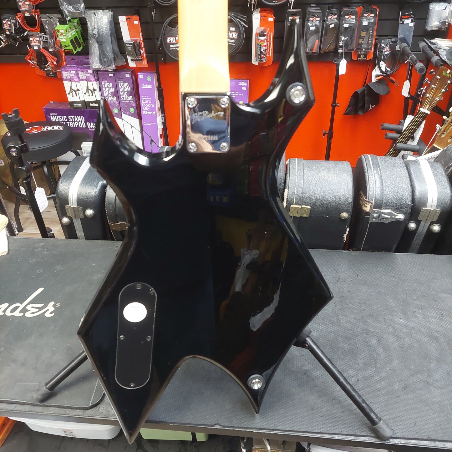 2006 B.C. Rich Warlock Bronze Series 4-String Bass - Black Gloss SN# 62125995