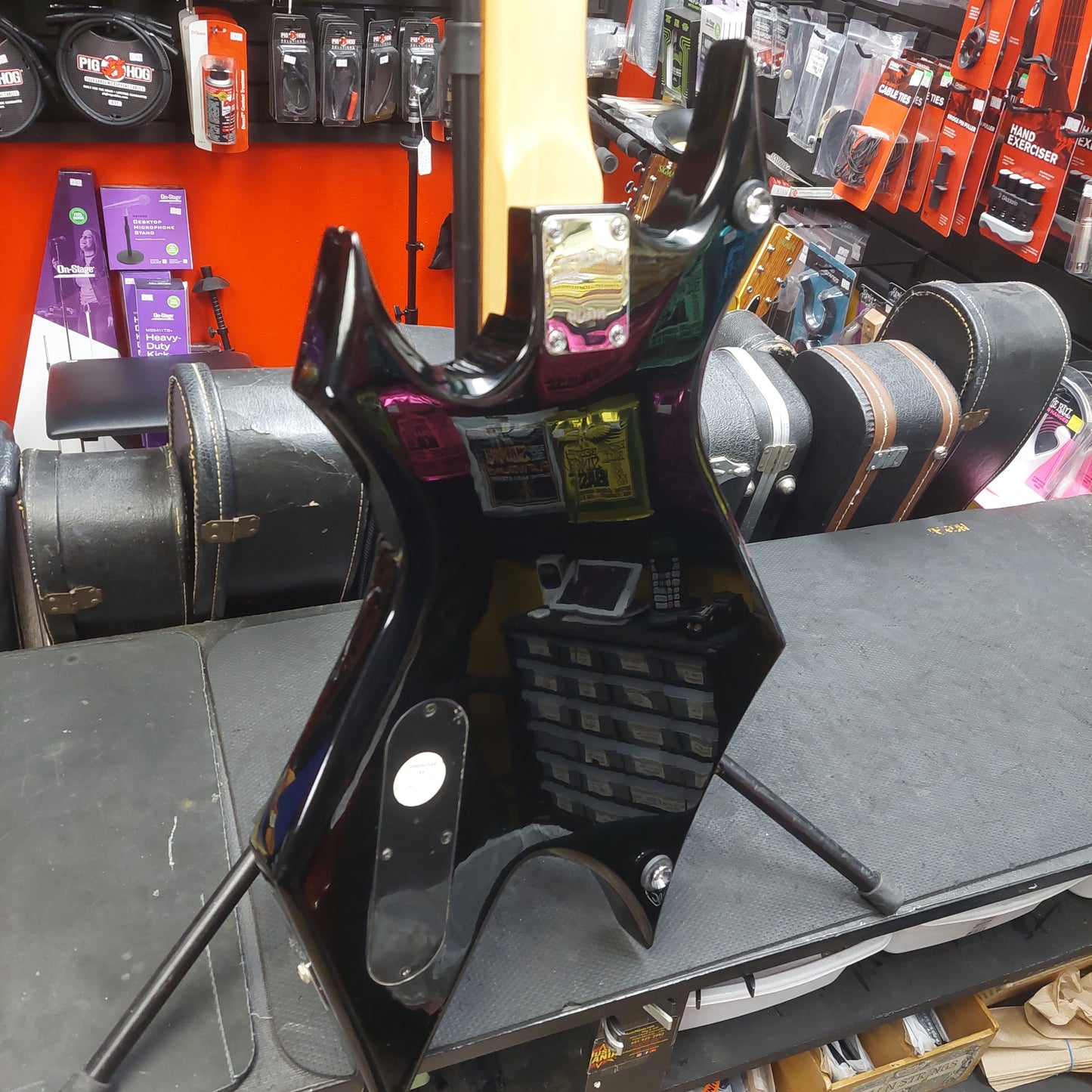 2006 B.C. Rich Warlock Bronze Series 4-String Bass - Black Gloss SN# 62125995