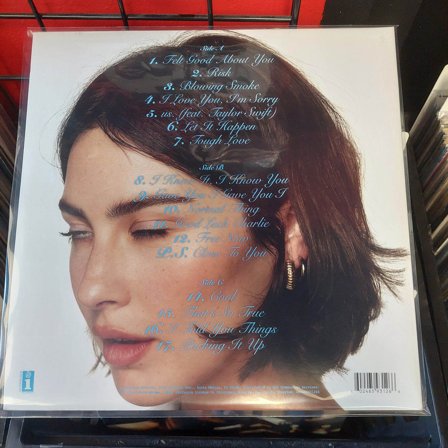 Gracie Abrams - The Secret of Us Deluxe Edition Transparent Moonlight Double LP (USED)