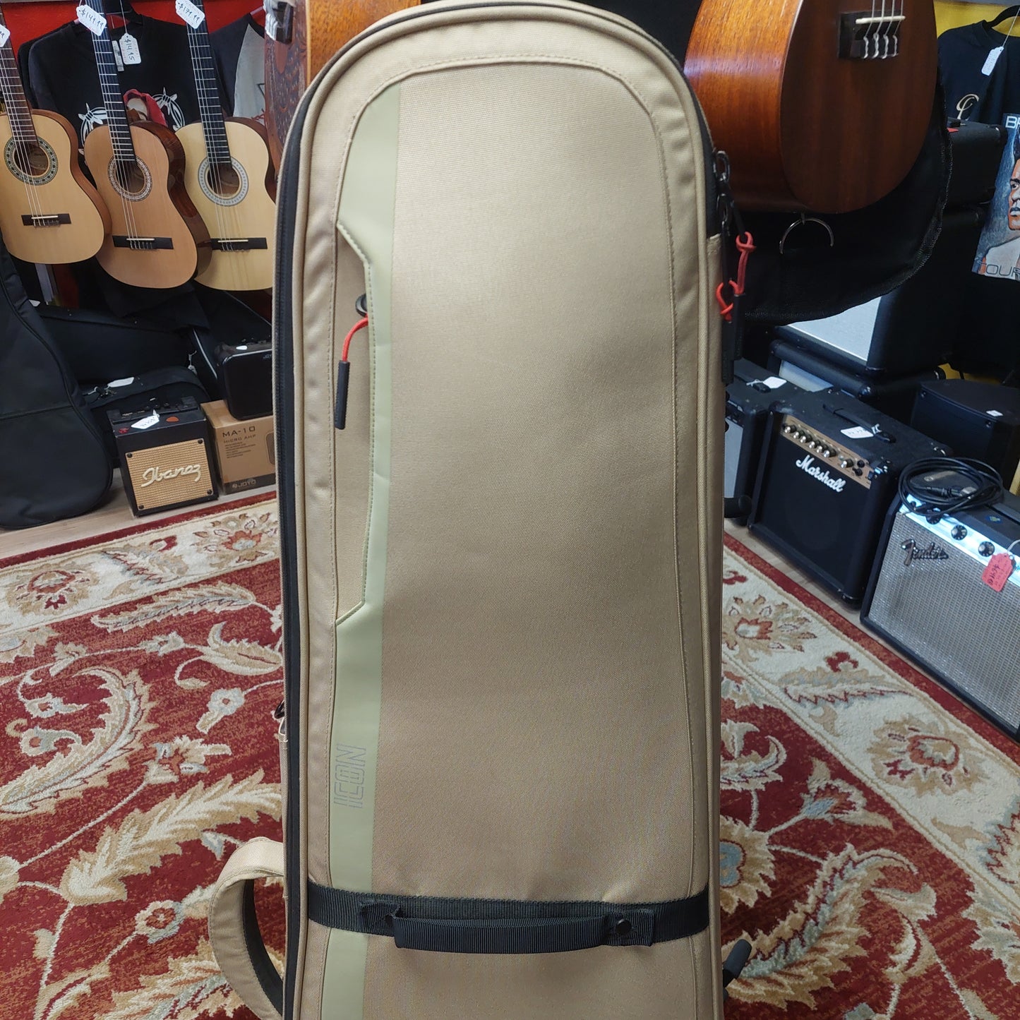 Gator Icon Series Bass Gig Bag - Khaki w/ Weather Resistant Cover (USED)