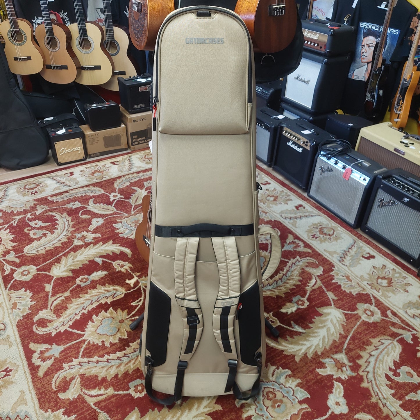 Gator Icon Series Bass Gig Bag - Khaki w/ Weather Resistant Cover (USED)