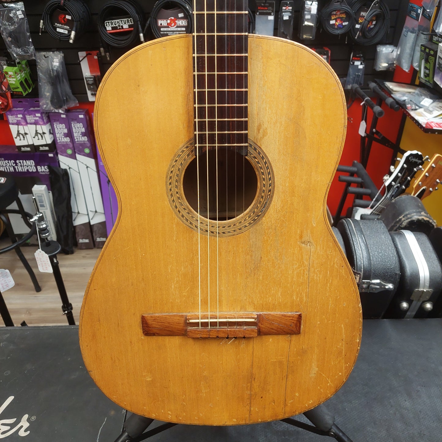 1960's-70's Vintage Unbranded Classical Guitar - Natural (USED)