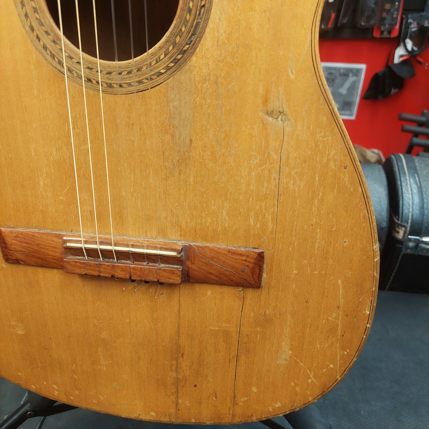 1960's-70's Vintage Unbranded Classical Guitar - Natural (USED)