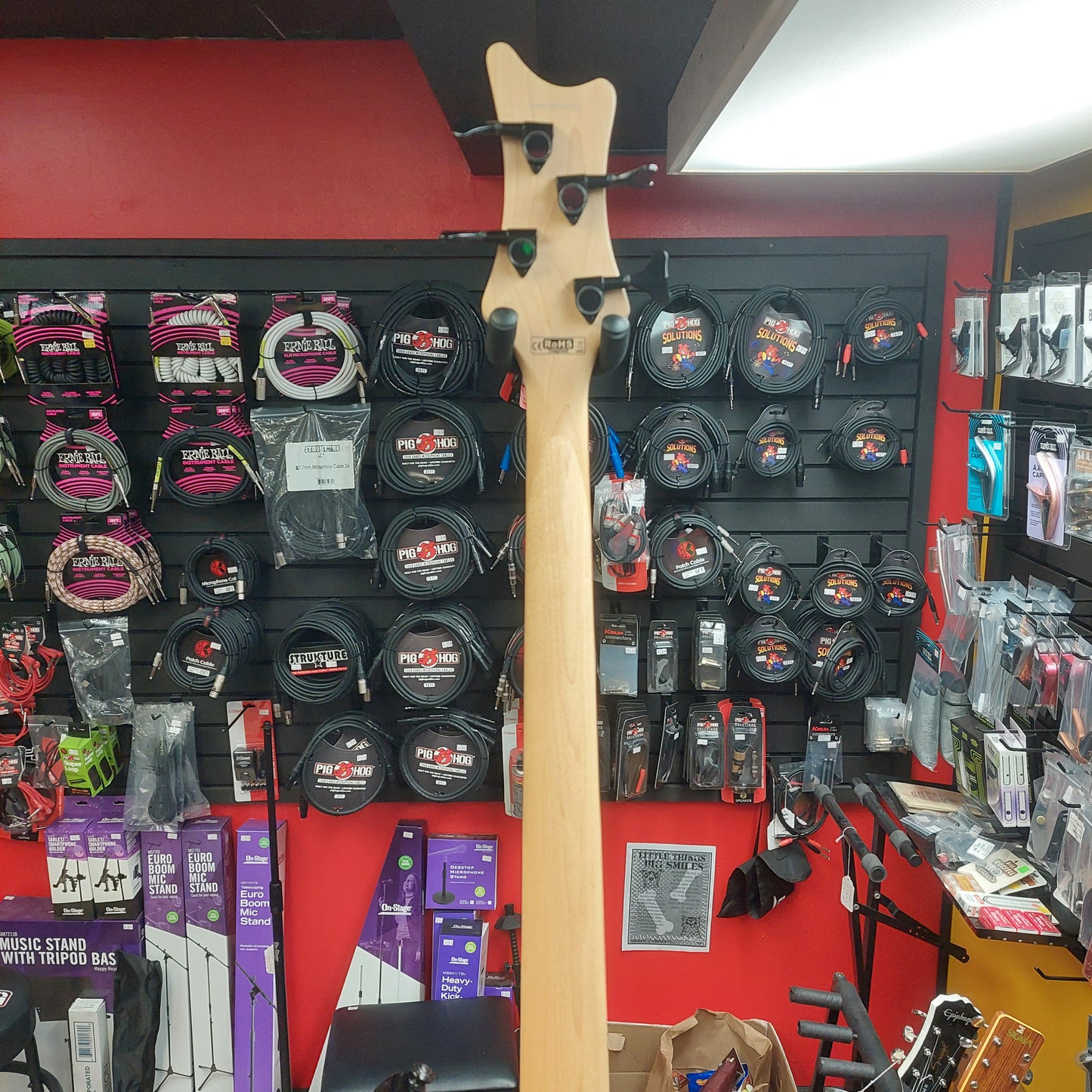 2021 Dean Edge 09 4-String Left Handed Electric Bass - Black Gloss SN# WSM2105A06.0355