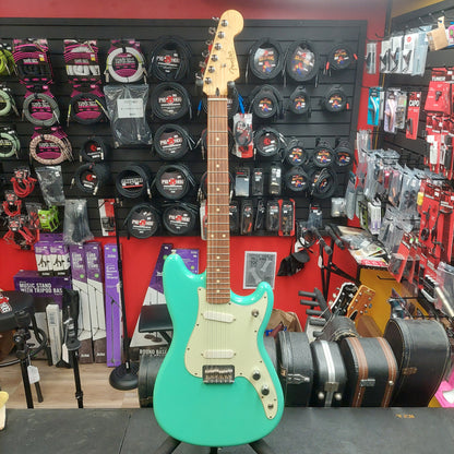 2021 Fender Player Duo Sonic, Pau Ferro Fingerboard, Sea Foam Green w/ Locking Tuners (USED) "Made In Mexico"