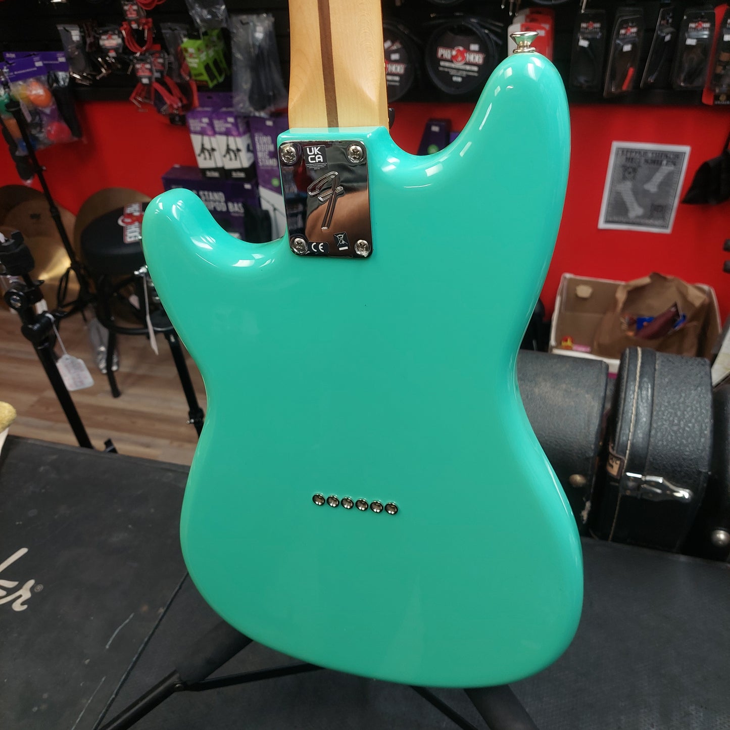 2021 Fender Player Duo Sonic, Pau Ferro Fingerboard, Sea Foam Green w/ Locking Tuners (USED) "Made In Mexico"