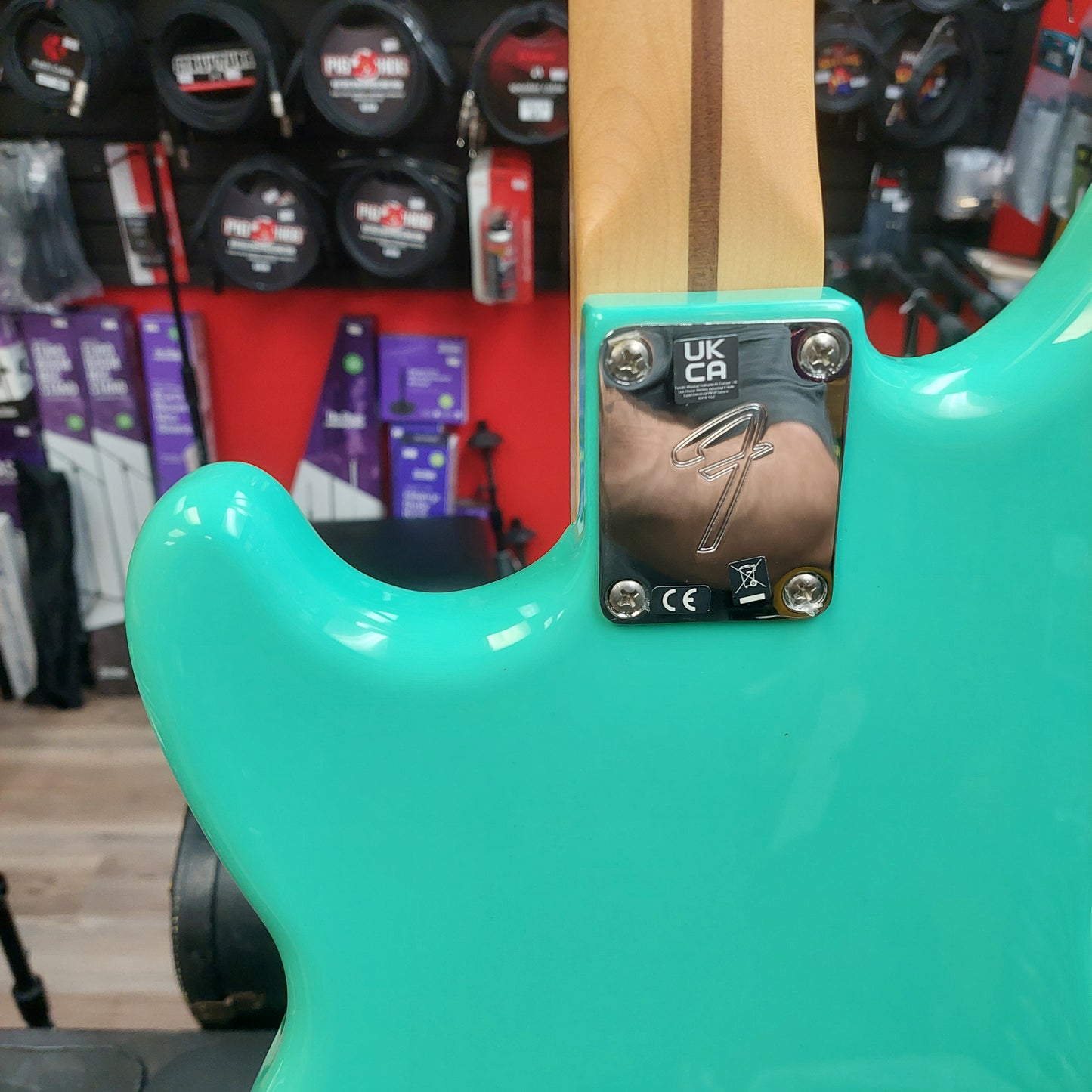 2021 Fender Player Duo Sonic, Pau Ferro Fingerboard, Sea Foam Green w/ Locking Tuners (USED) "Made In Mexico"
