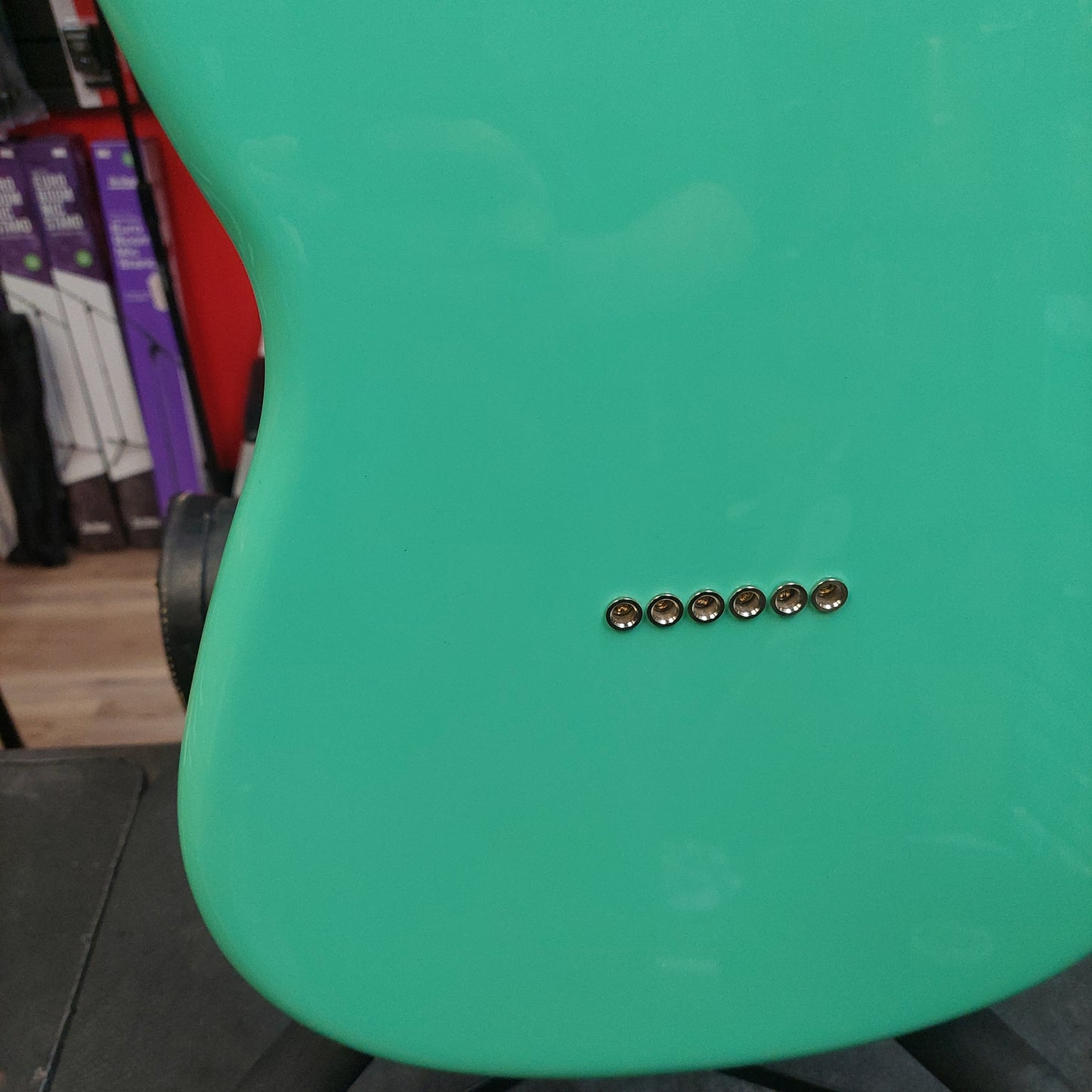2021 Fender Player Duo Sonic, Pau Ferro Fingerboard, Sea Foam Green w/ Locking Tuners (USED) "Made In Mexico"