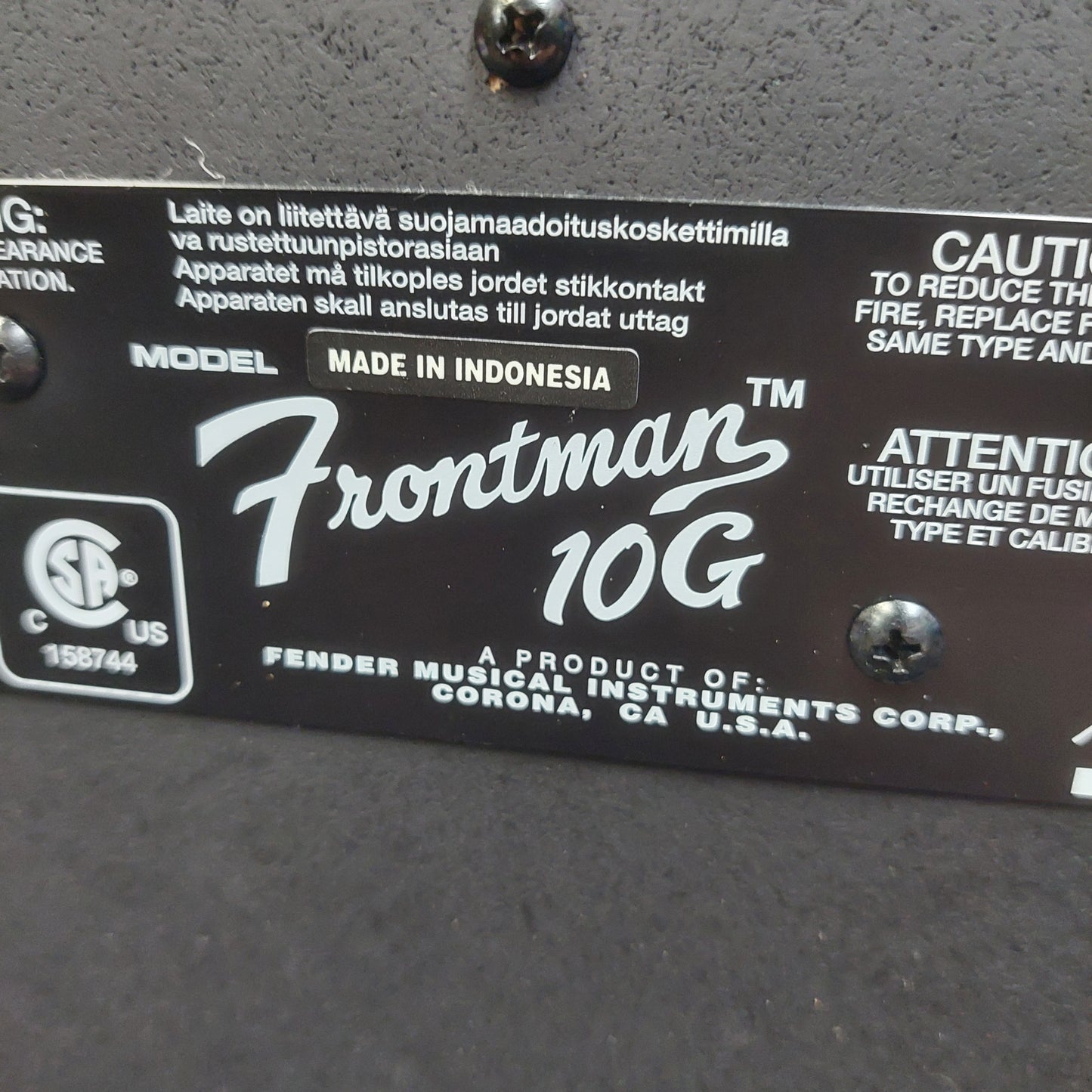 2025 Fender Frontman 10G Guitar Amplifier - Black SN# ICTG25714073