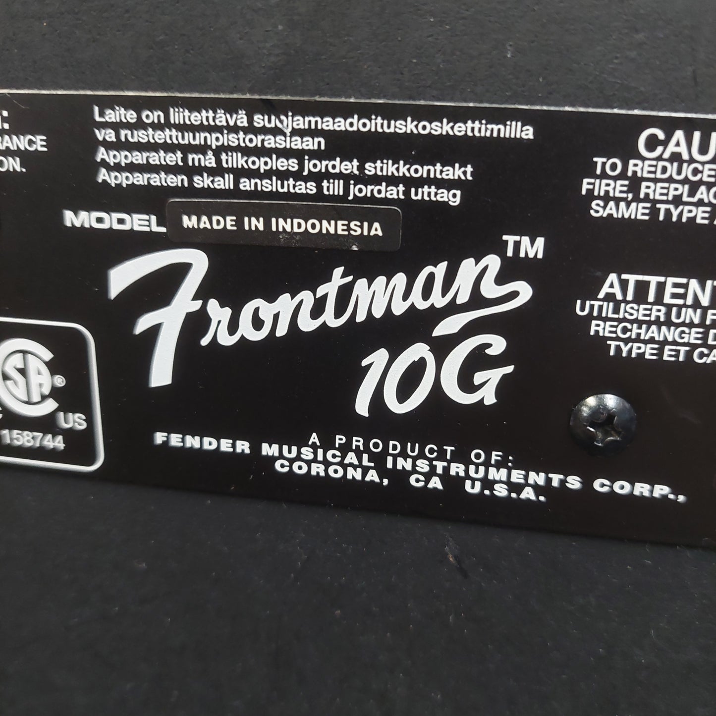 2020 Squire Frontman 10G Guitar Amplifier - Black (USED) SN# ICTF20601500