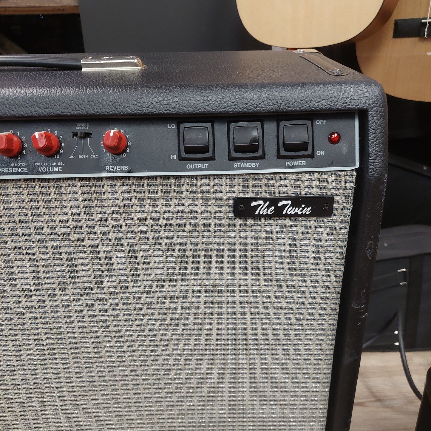 1990 Fender The Twin Red Knob LL66385 100-Watt, 2x12" Guitar Combo Amplifier SN# LO-289539 "Made In USA"