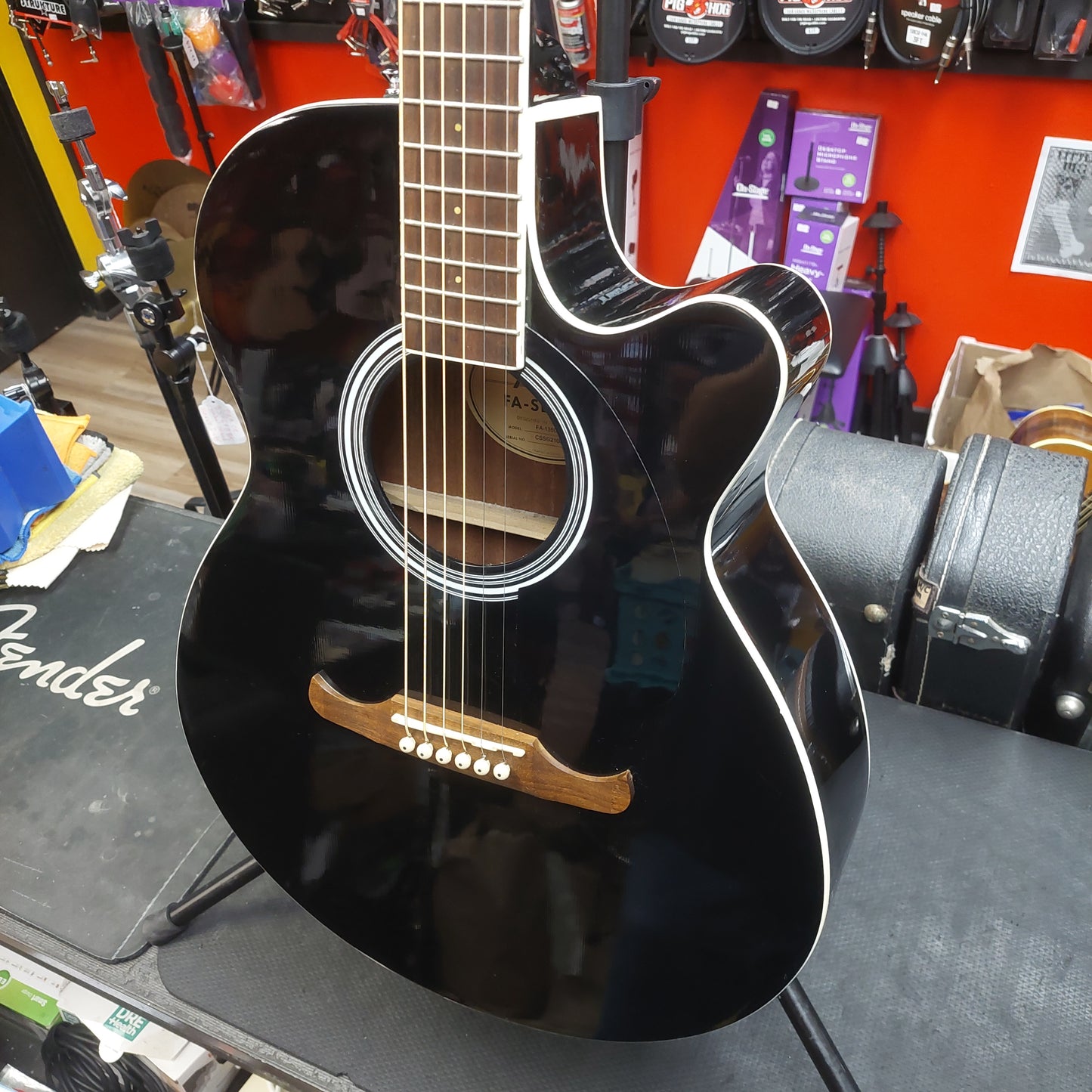 2021 Fender FA-135CE Acoustic/Electric Guitar - Black SN#CSSG21003929