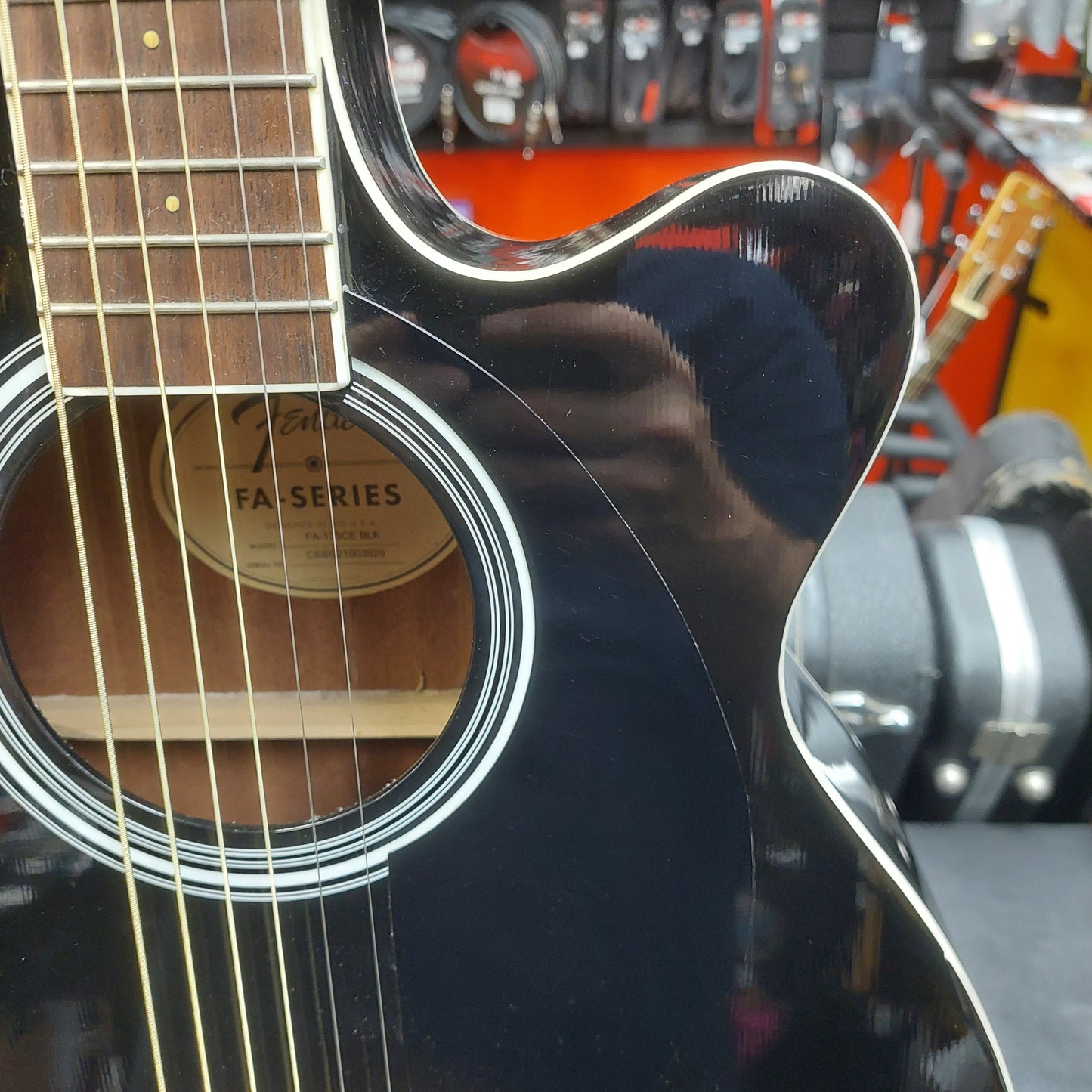 2021 Fender FA-135CE Acoustic/Electric Guitar - Black SN#CSSG21003929