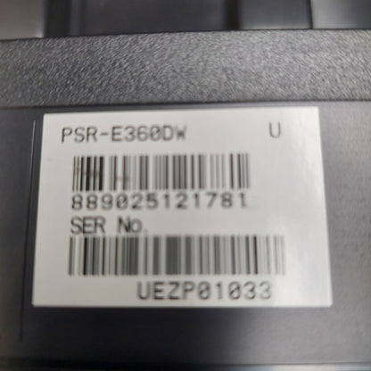 Yamaha PSR-E360W 61-Key Keyboard w/ Power Supply (USED) SN# 21UEZP01033