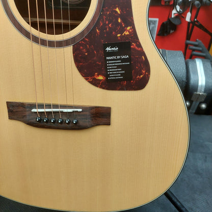 Mantic OM-1 Grand Auditorium Acoustic Guitar - Natural