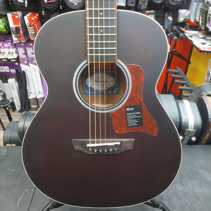 Mantic BG-1W 3/4 Sized Travel Acoustic Guitar - Satin Burgandy