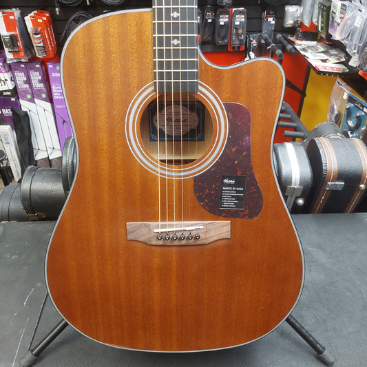 Mantic AG-380C Dreadnought Cutaway Acoustic Guitar - Satin Mahogany