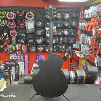 Mantic GT-1ACBK Auditorium Cutaway Acoustic Guitar - Satin Black