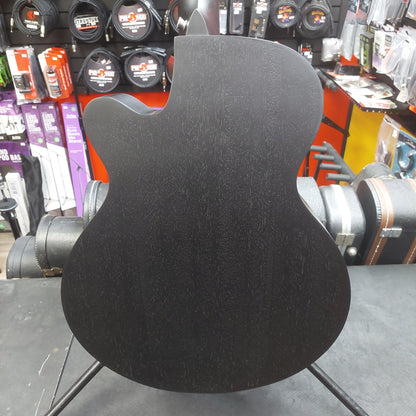 Mantic GT-1ACBK Auditorium Cutaway Acoustic Guitar - Satin Black