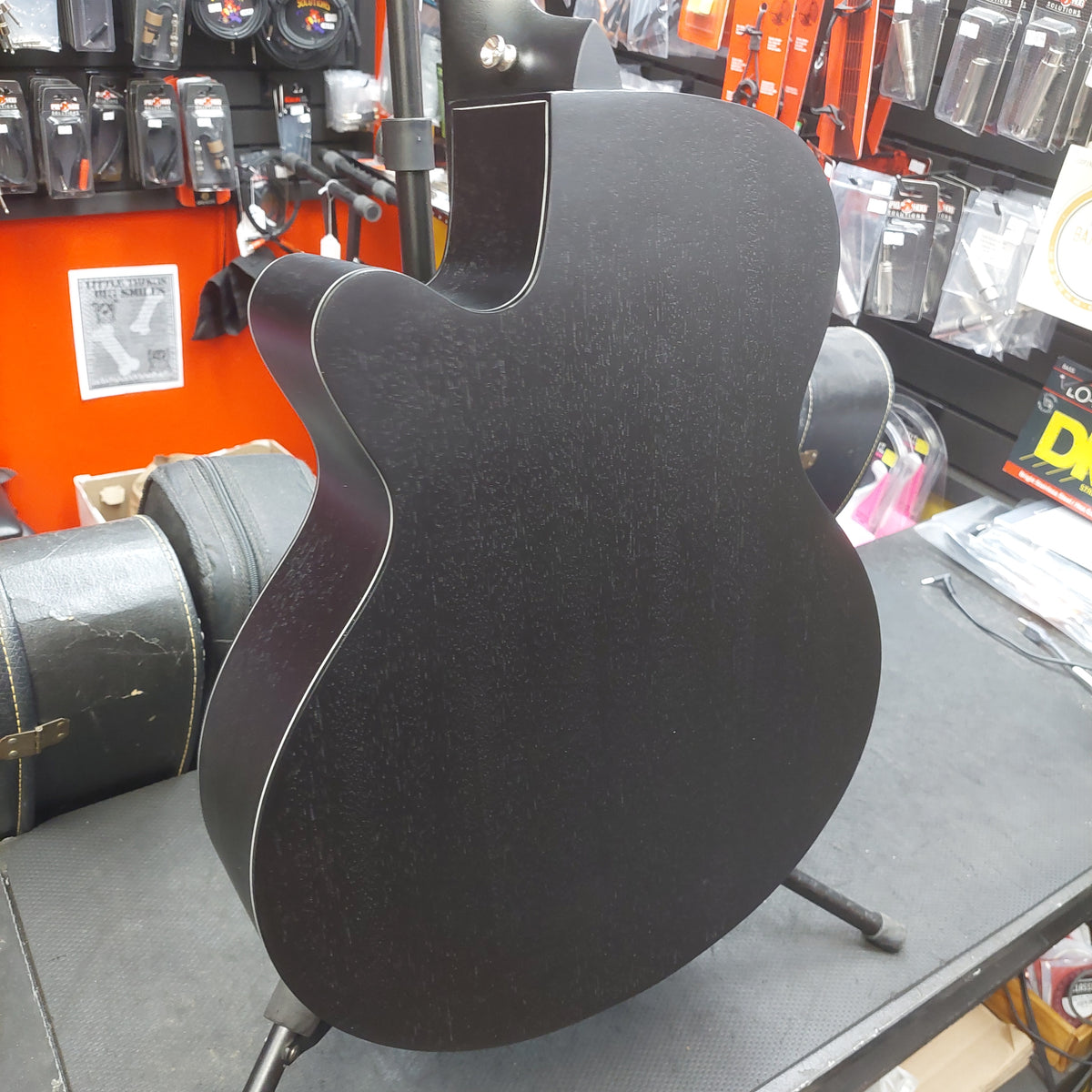 Mantic GT-1ACBK Auditorium Cutaway Acoustic Guitar - Satin Black