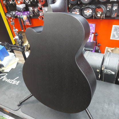 Mantic GT-1ACBK Auditorium Cutaway Acoustic Guitar - Satin Black