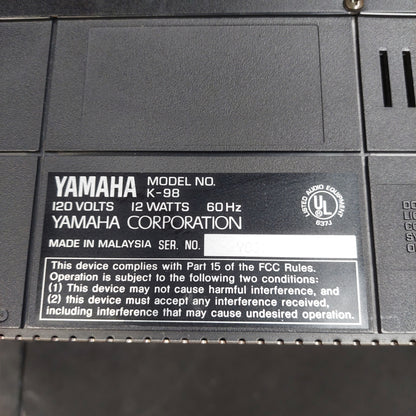 YAMAHA K-98 Natural Sound Stereo Double Cassette Deck Player (USED) SN# Y031244PR