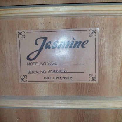 2019 Jasmine S35-U Acoustic Guitar - Natural SN# SI19050866 "Sold As Is" (Has Slightly Lifting Bridge No Warranty)