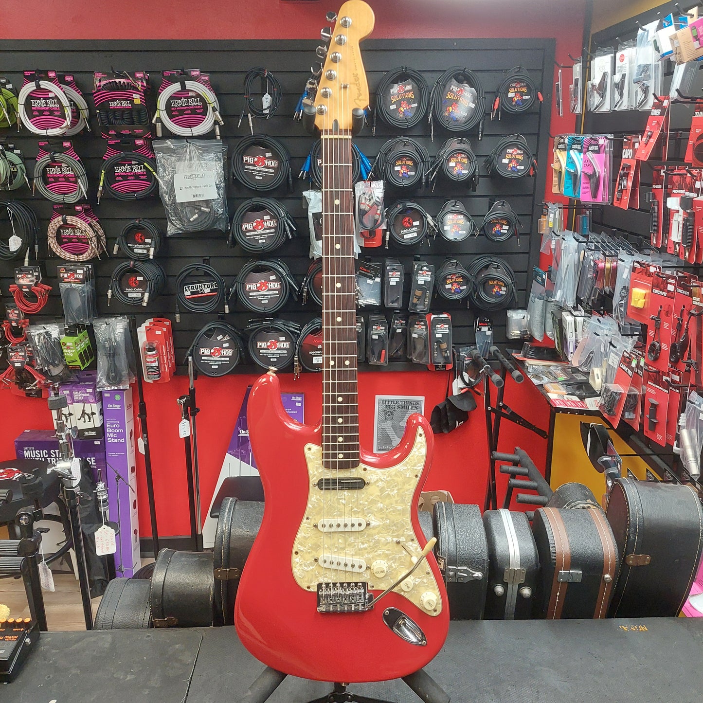 1994 Fender Standard Stratocaster Rosewood Fingerboard - Torino Red SN# FN203686