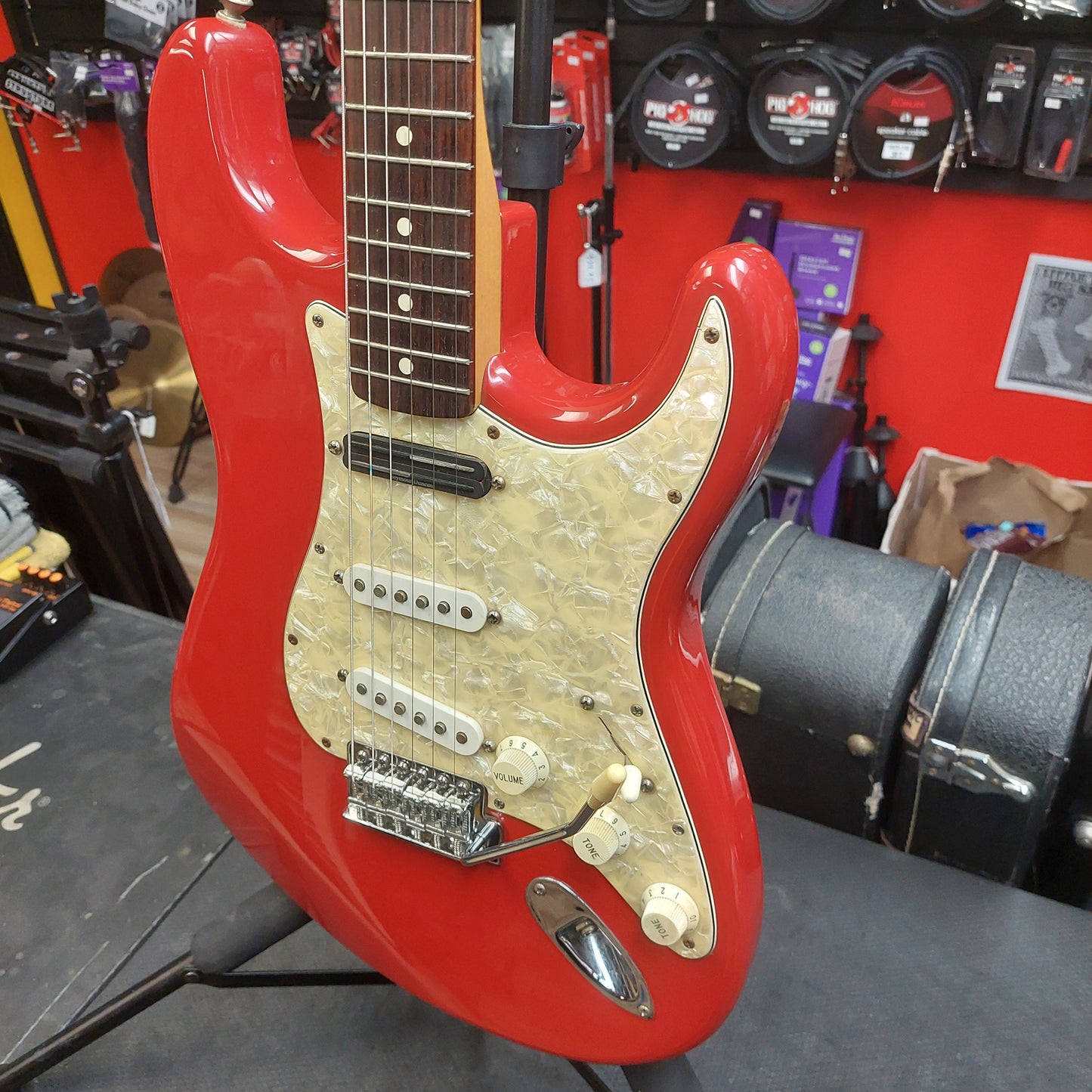 1994 Fender Standard Stratocaster Rosewood Fingerboard - Torino Red SN# FN203686