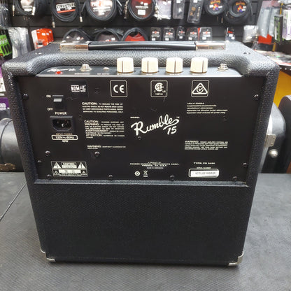 2021 Fender Rumble 15 Bass Amplifier 15 Watts, 1x8" Speaker SN# ICTL21183220