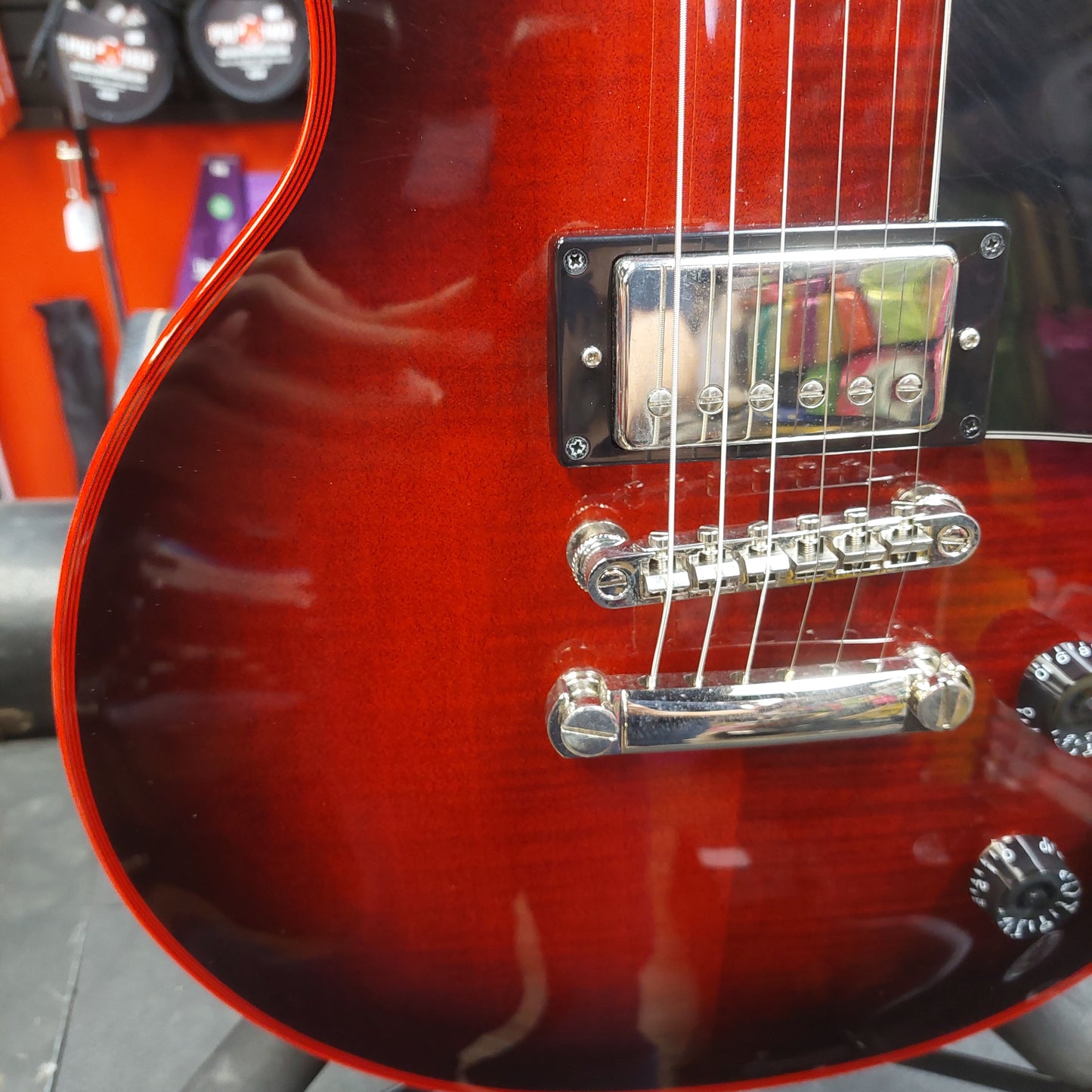 2025 Epiphone Les Paul Custom Widow Electric Guitar - Red Burst w/ Grover Tuners SN# 25051525741