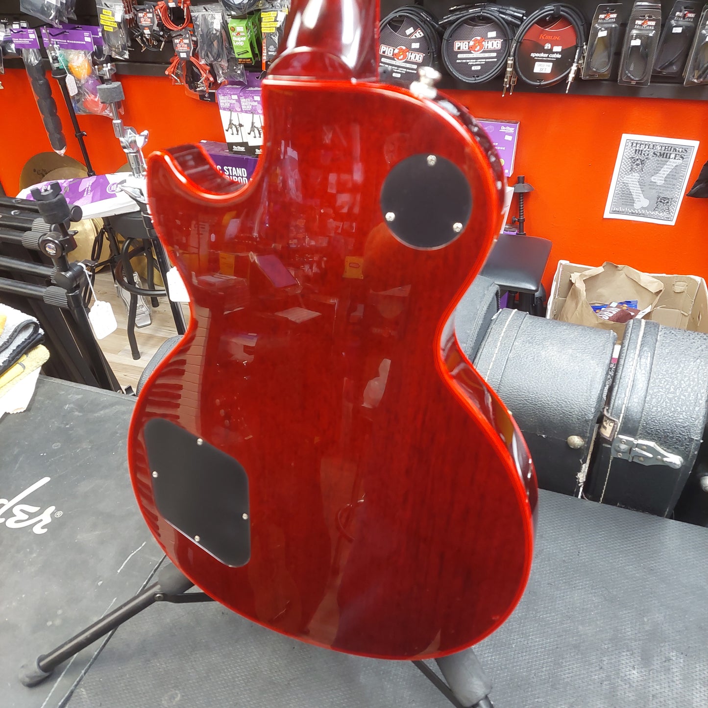 2025 Epiphone Les Paul Custom Widow Electric Guitar - Red Burst w/ Grover Tuners SN# 25051525741