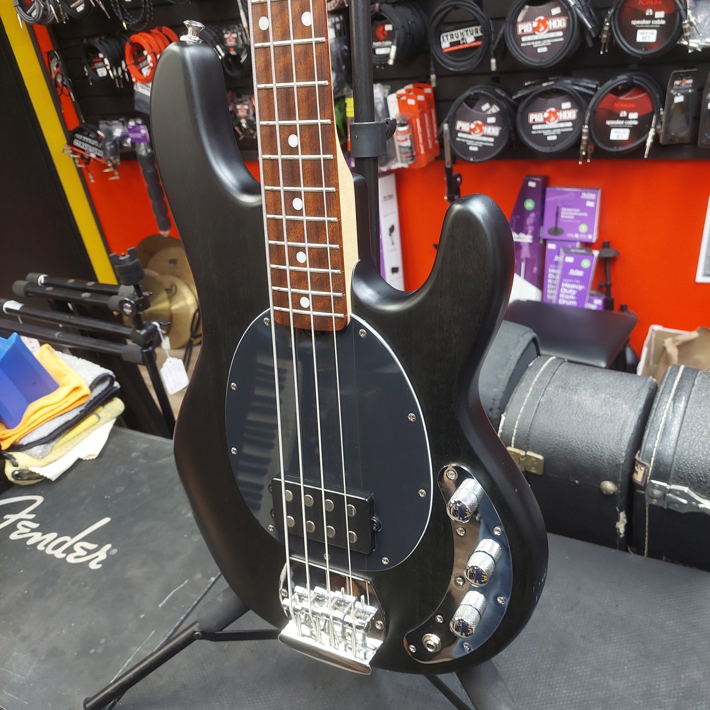 2021 Sterling by Music Man SUB Series StingRay RAY4 4-String Electric Bass - Black SN# B115600