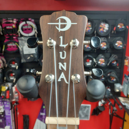 LUNA UKE VMS EL, Soprano Ukulele Acoustic/Electric w/ Built In Tuner - Natural Finish SN# XY211000967