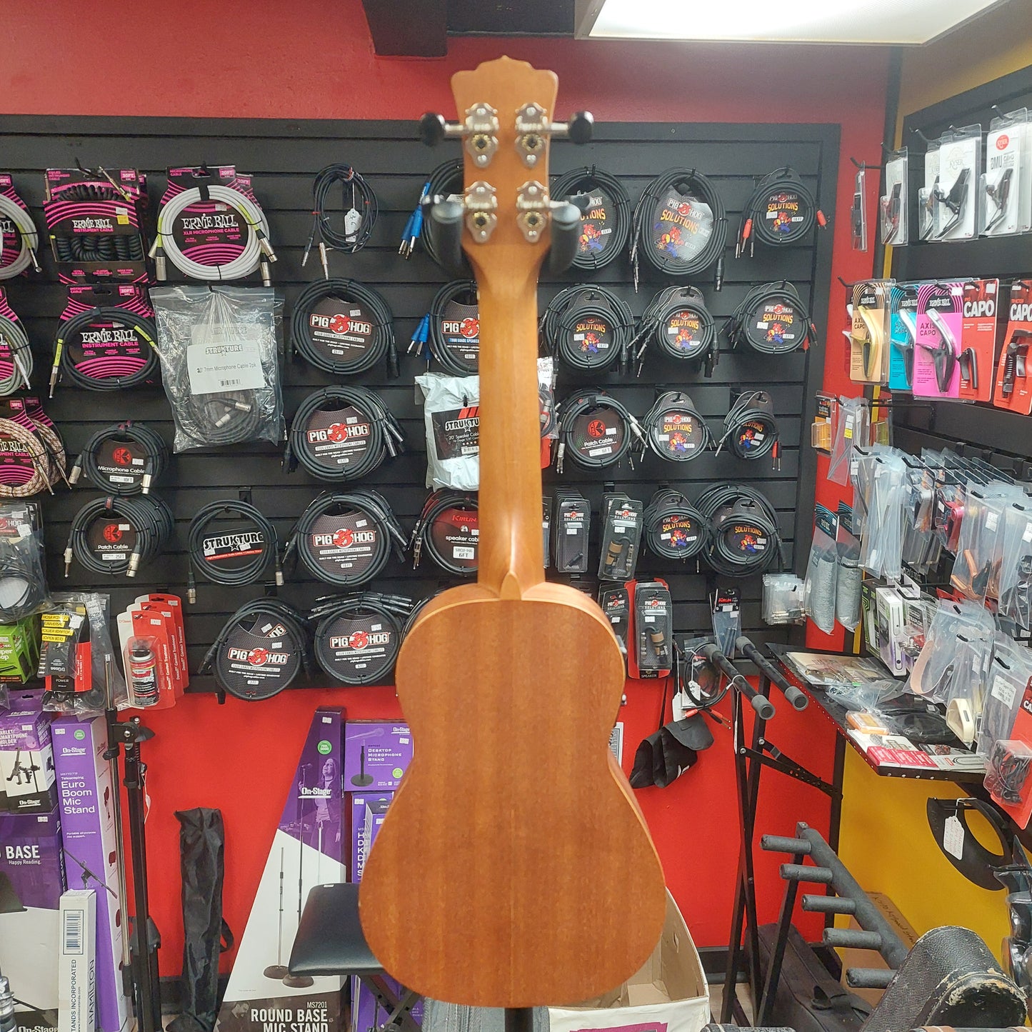 LUNA UKE VMS EL, Soprano Ukulele Acoustic/Electric w/ Built In Tuner - Natural Finish SN# XY211000967