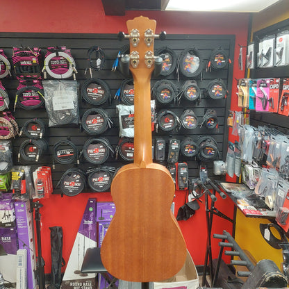 LUNA UKE VMS EL, Soprano Ukulele Acoustic/Electric w/ Built In Tuner - Natural Finish SN# XY211000967