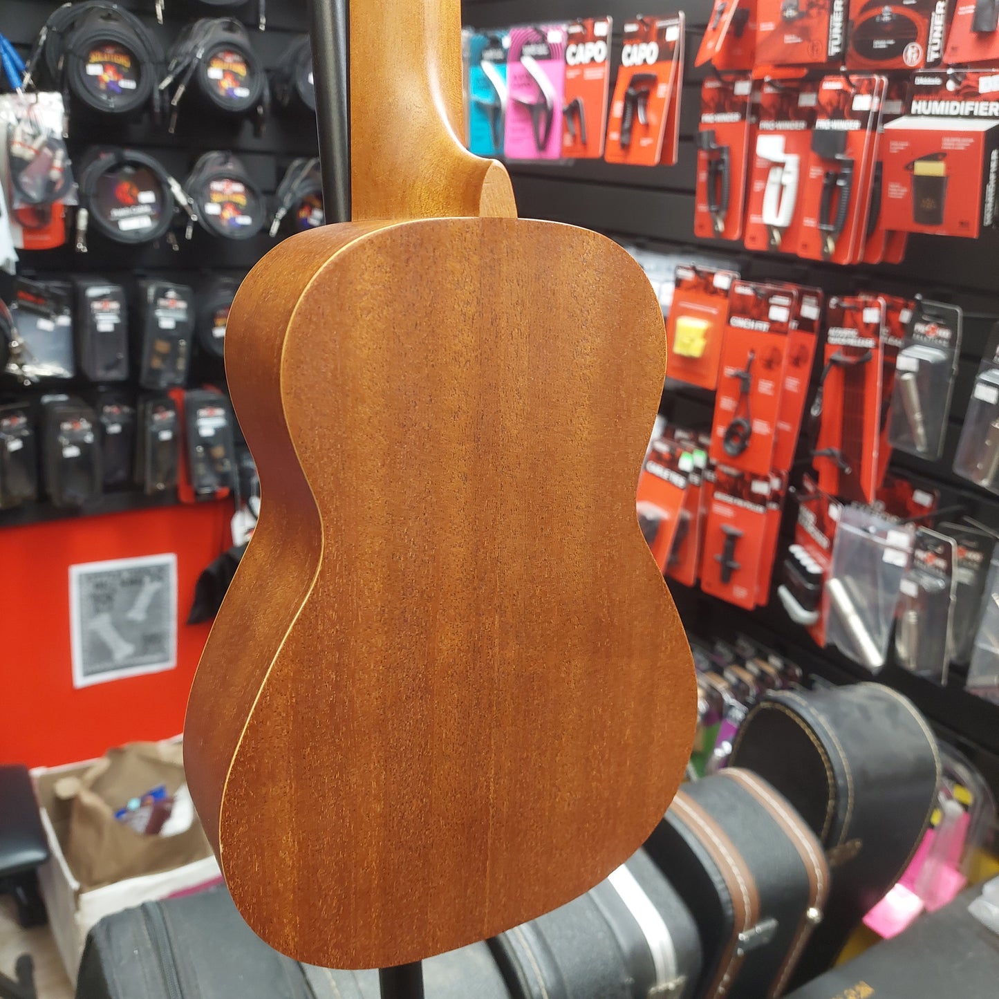 LUNA UKE VMS EL, Soprano Ukulele Acoustic/Electric w/ Built In Tuner - Natural Finish SN# XY211000967