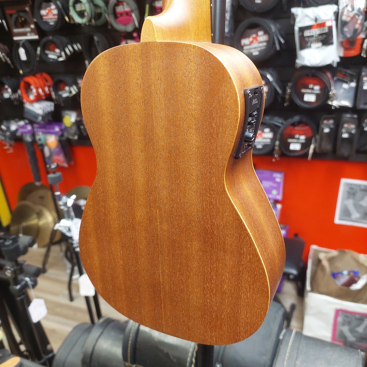 LUNA UKE VMS EL, Soprano Ukulele Acoustic/Electric w/ Built In Tuner - Natural Finish SN# XY211000967